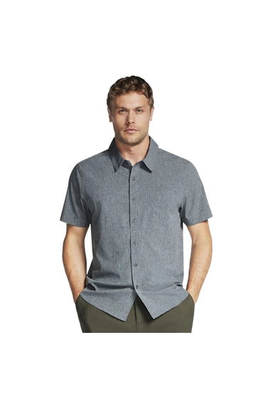 Skechers Mens Go Walk Air Short-Sleeved Shirt - Black/Charcoal