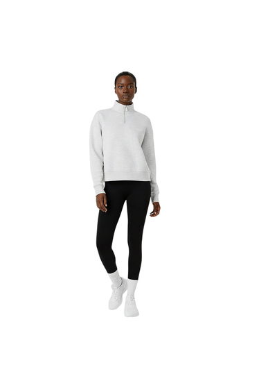 USA Pro Womens/Ladies Quarter Zip Sweatshirt - Ice Marl