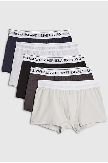 Grey Pack Of 5 Trunks