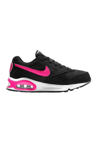 Nike Girls Air Max Ivo Logo Leather Trainers - Black/Pink