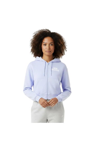 New Balance Womens/Ladies Relaxed Fit Full Zip Hoodie - Lilac