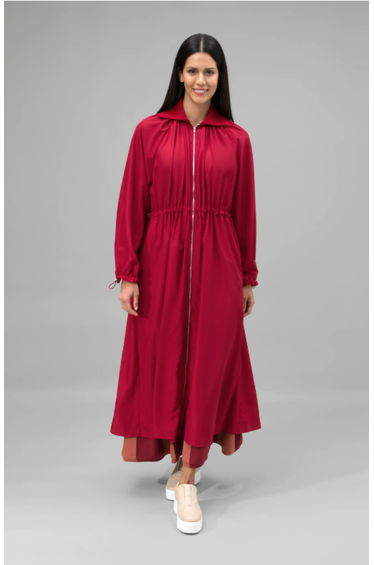 Zip Front Parka - SEASONAL GRAPE RED