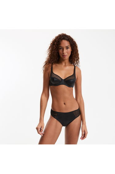 Floria Stretch Lace and Satin Briefs