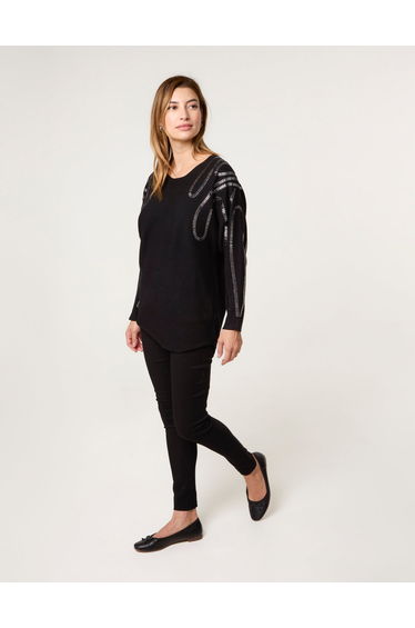 Embellished Shoulder Jumper