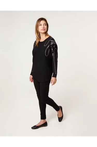 Embellished Shoulder Jumper