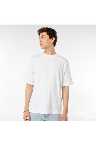 Round neck cotton T-shirt WHITE
