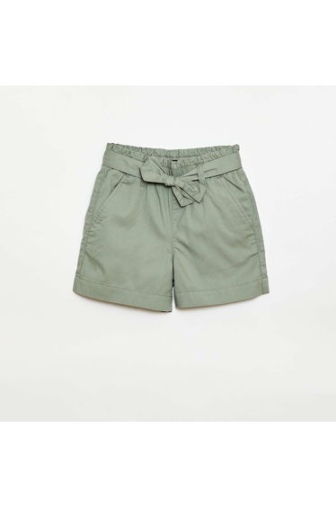 Tie-Waist Shorts GREEN