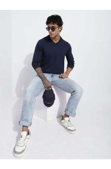 Men Regular Fit Long Sleeve Solid T-Shirt
