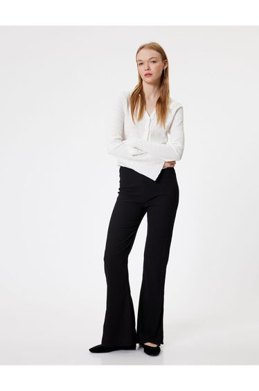 Bell-bottomed Leggings Trousers High Waist Skinny Fit Bürümcük