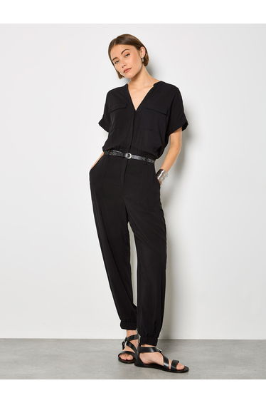 Soft Woven Utility Jumpsuit