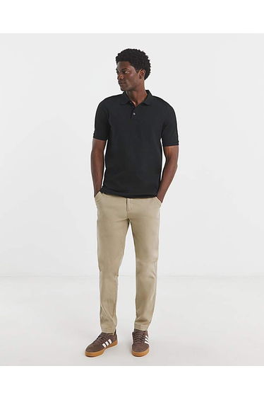 Pure Cotton Pique Polo Extra Long