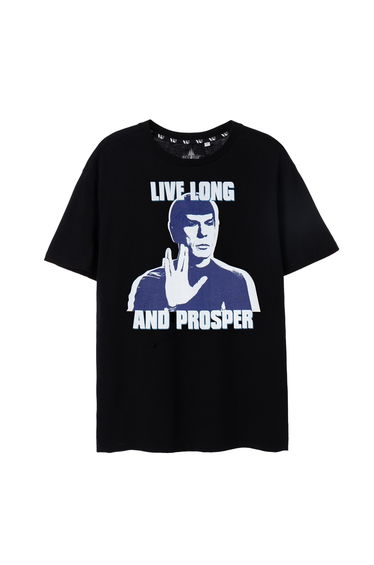 Star Trek Mens Live Long And Prosper T-Shirt - Black