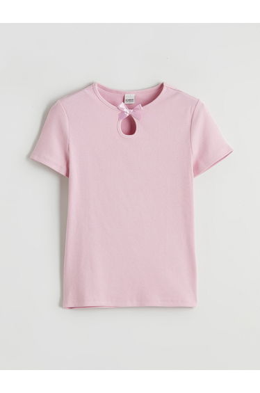 Girls' T-shirt with Bow Detail