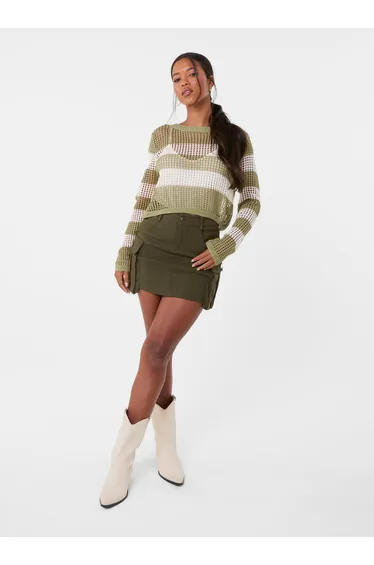 Stripe Crochet Jumper