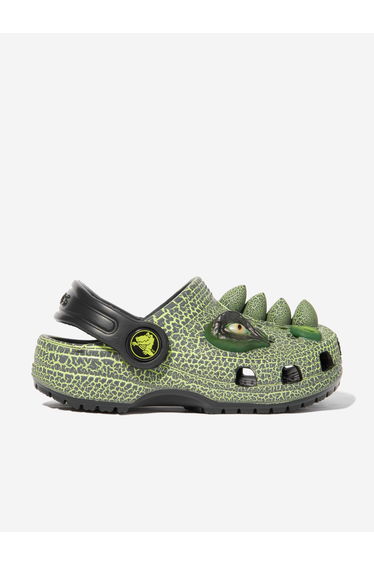 Boys Classic IAM Scary Dino Clog in Green