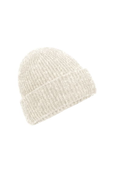 Beechfield Cosy Ribbed Marl Beanie - Almond