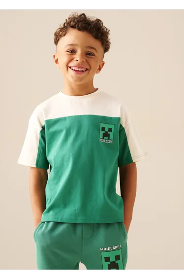 Minecraft Oversized Varsity Tee