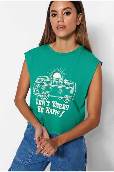 T-Shirt - Green - Regular fit
