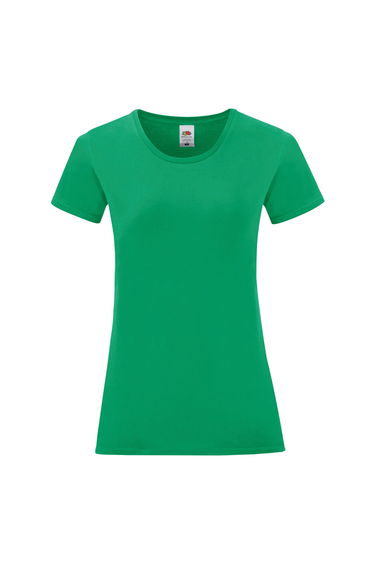 Fruit Of The Loom Womens/Ladies Iconic T-Shirt - Kelly Green