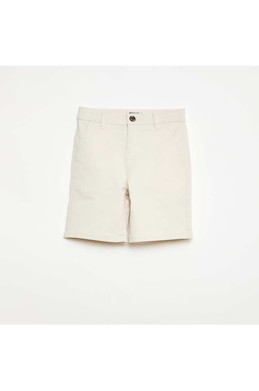 Twill Chino Bermuda Shorts WHITE