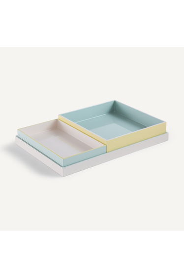 Set of 3 Glowi Lacquered Trays