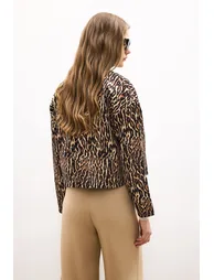 LEOPARD PATTERNED SATIN JACKET - 3