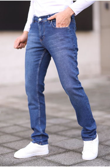 Medium Blue-5001 Men's Regular Jeans