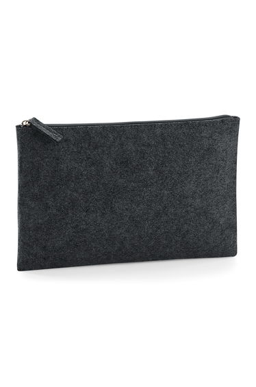 BagBase Felt Accessory Pouch - Charcoal Melange