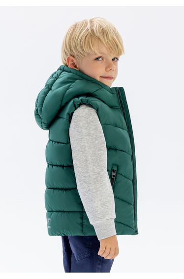 Boys Padded Gilet with Chest Badge