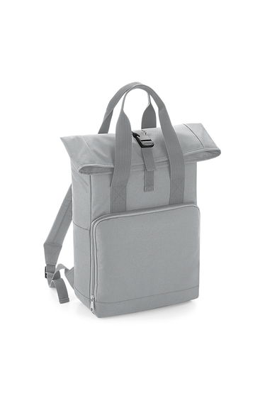BagBase Twin Handle Roll-Top Backpack - Light Grey