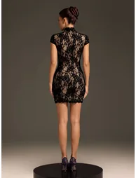 Vexorin Cutout Lace Mini Dress - 2