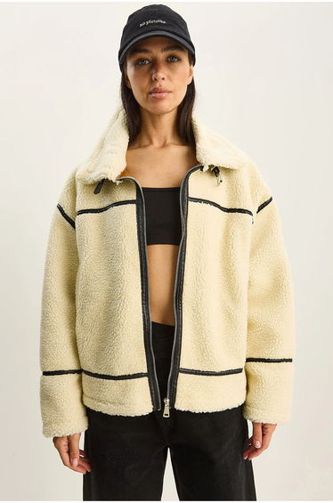 LUCCI Thick Oversized Faux Leather Jacket