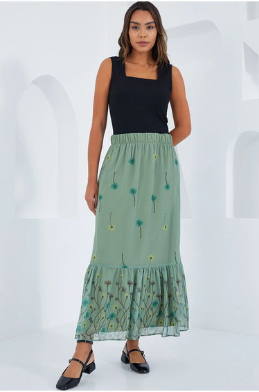 BDART Floral Print Maxi Skirt