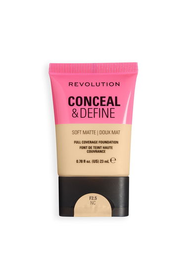 Revolution Conceal and Define Soft Matte Tube Foundation F2.5NC