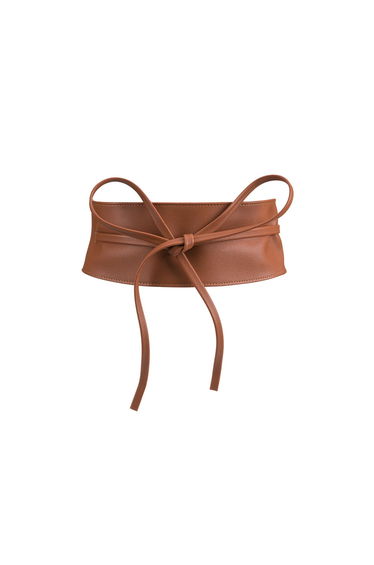 La Redoute Collections Brown Tie-Waist Belt