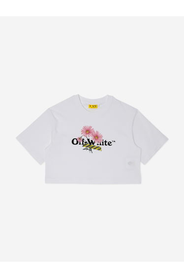 Off-White Girls Daisy Logo Box T-Shirt in White
