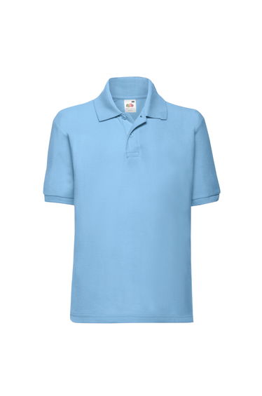Fruit of the Loom Childrens/Kids 65/35 Plain Pique Polo Shirt - Sky Blue