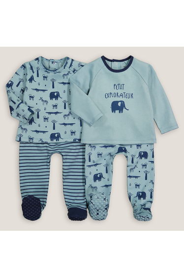 Pack of 2 Pyjamas in Cotton Interlock