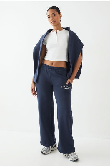 DSGN Studio Applique Straight Leg Jogger - navy