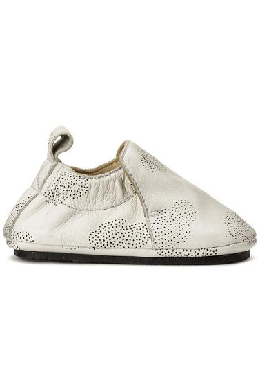 Kids Cloud Print Slippers in Leather