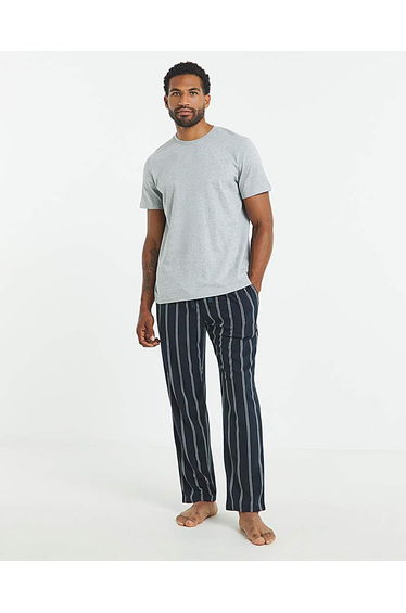 Jersey Top Stripe Bottom Pyjamas