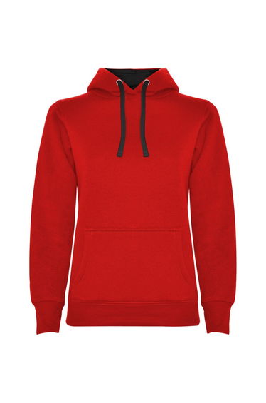 Roly Womens/Ladies Urban Hoodie - Red/Solid Black