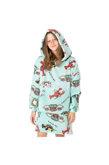 Friends Childrens/Kids Oversized Hoodie Blanket - Blue