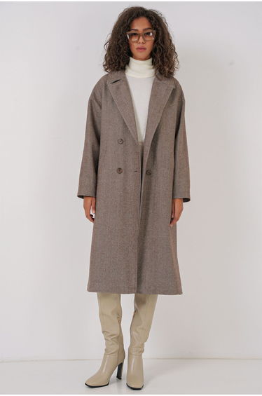 Oversize Wide Cut Wool Long Cashmere Coat