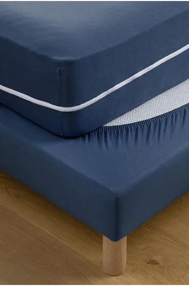 غطاء مرتبة سرير قطن كحلي