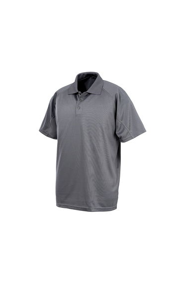 Spiro Impact Mens Performance Aircool Polo T-Shirt - Grey
