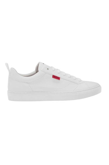 Hugo Mens Leather Tennis Trainers - White