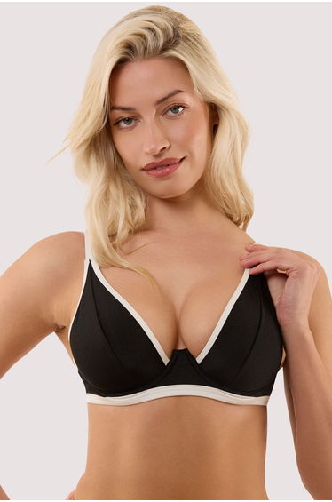 Ally Black & Ivory Underwired Bikini Top