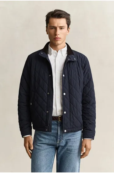 Classic Quilted Jacket Evening Blue