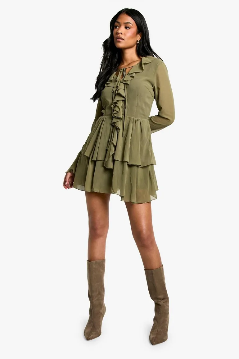 skater dresses for tall women Black Tall Basic High Neck Skater Dress